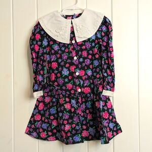 Vintage girl dress floral size 7